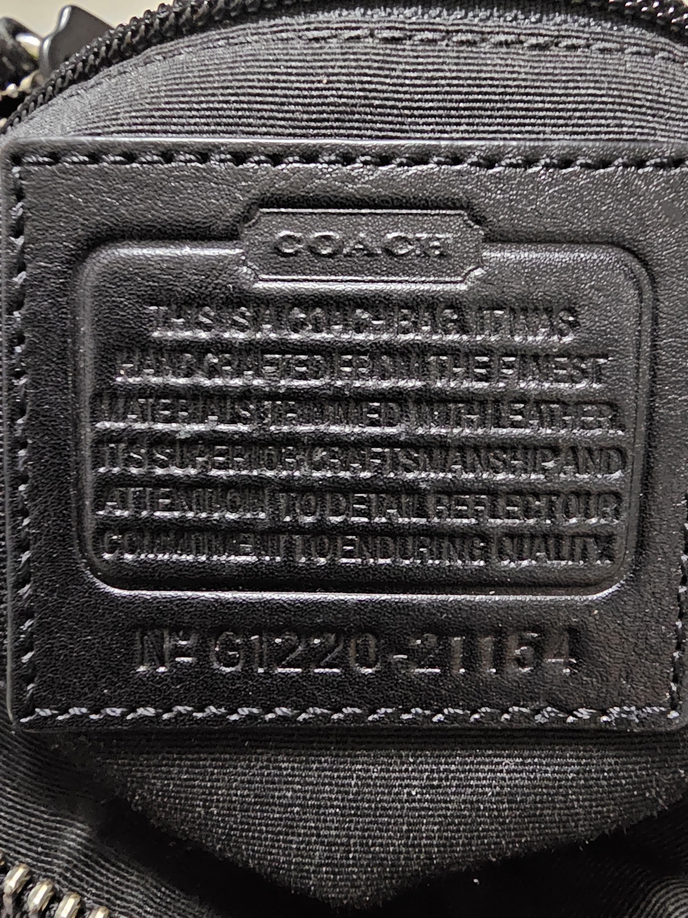 Coach Signature Legacy Stripe Molly Satchel with Tassel - Picture 13 of 14